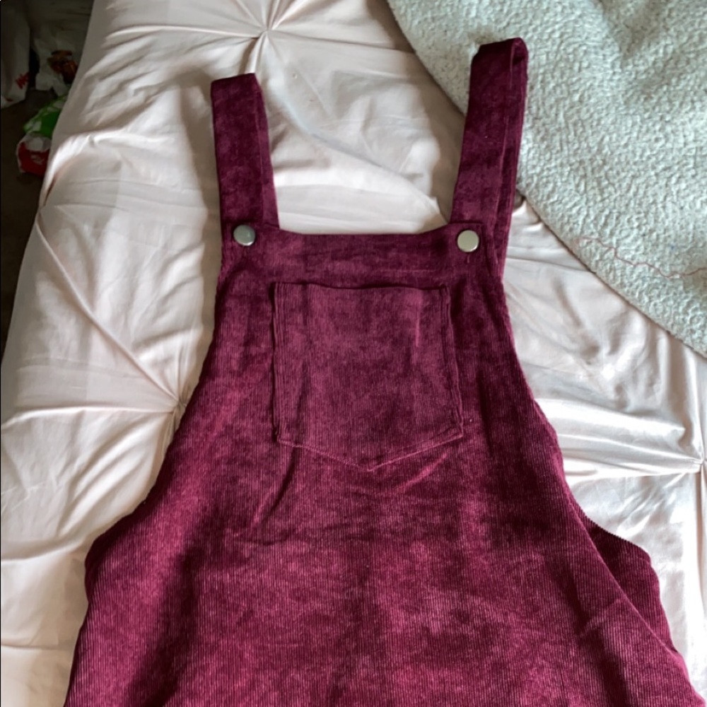 velvet overall dress